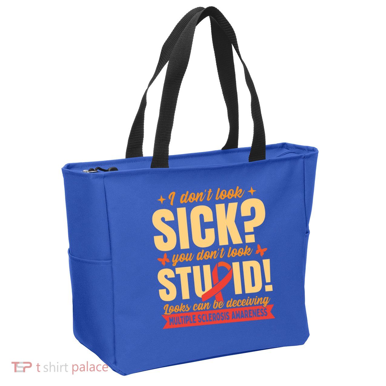 Ms Multiple Sclerosis Awareness Funny Gift Zip Tote Bag