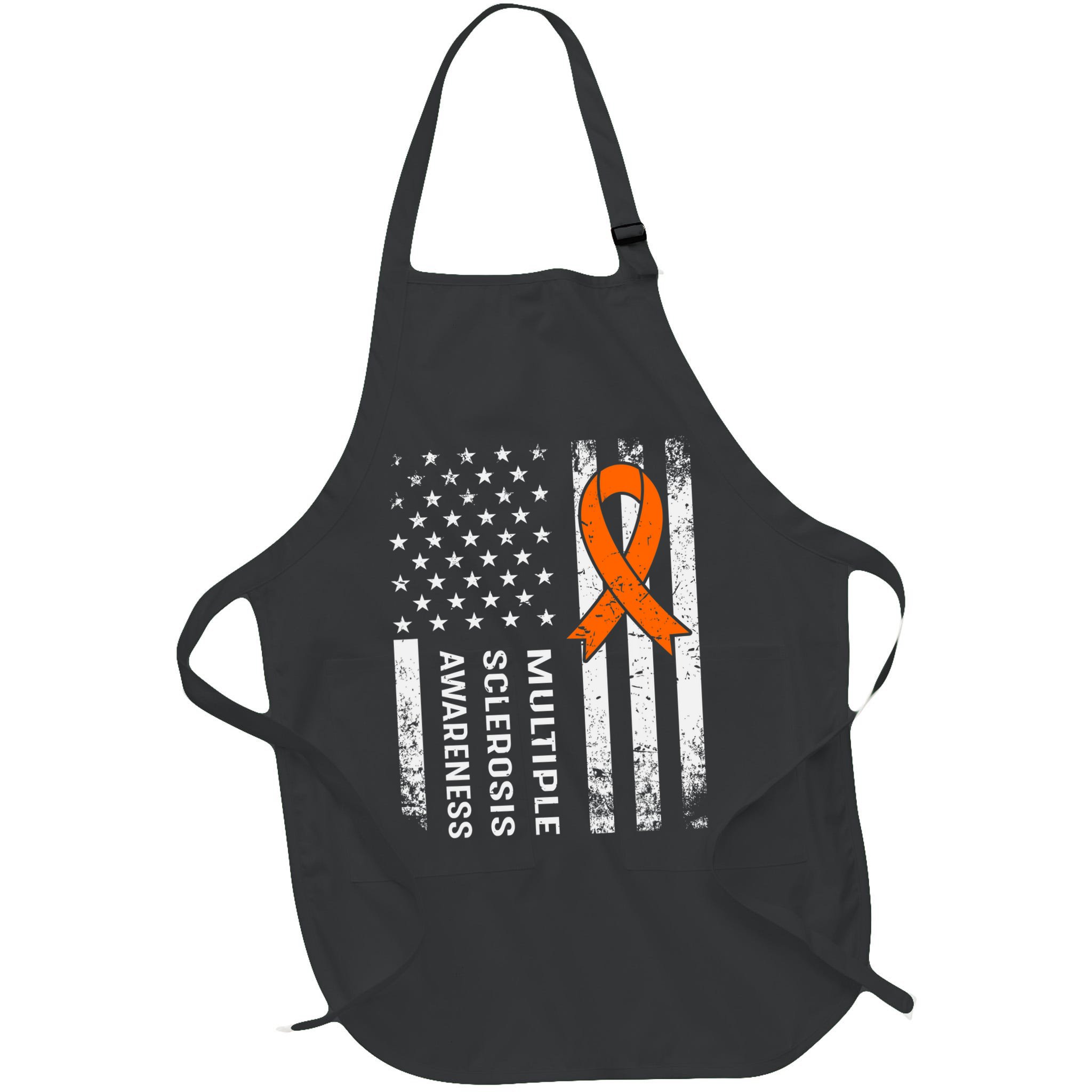 MS Multiple Sclerosis Awareness Orange Ribbon Apron