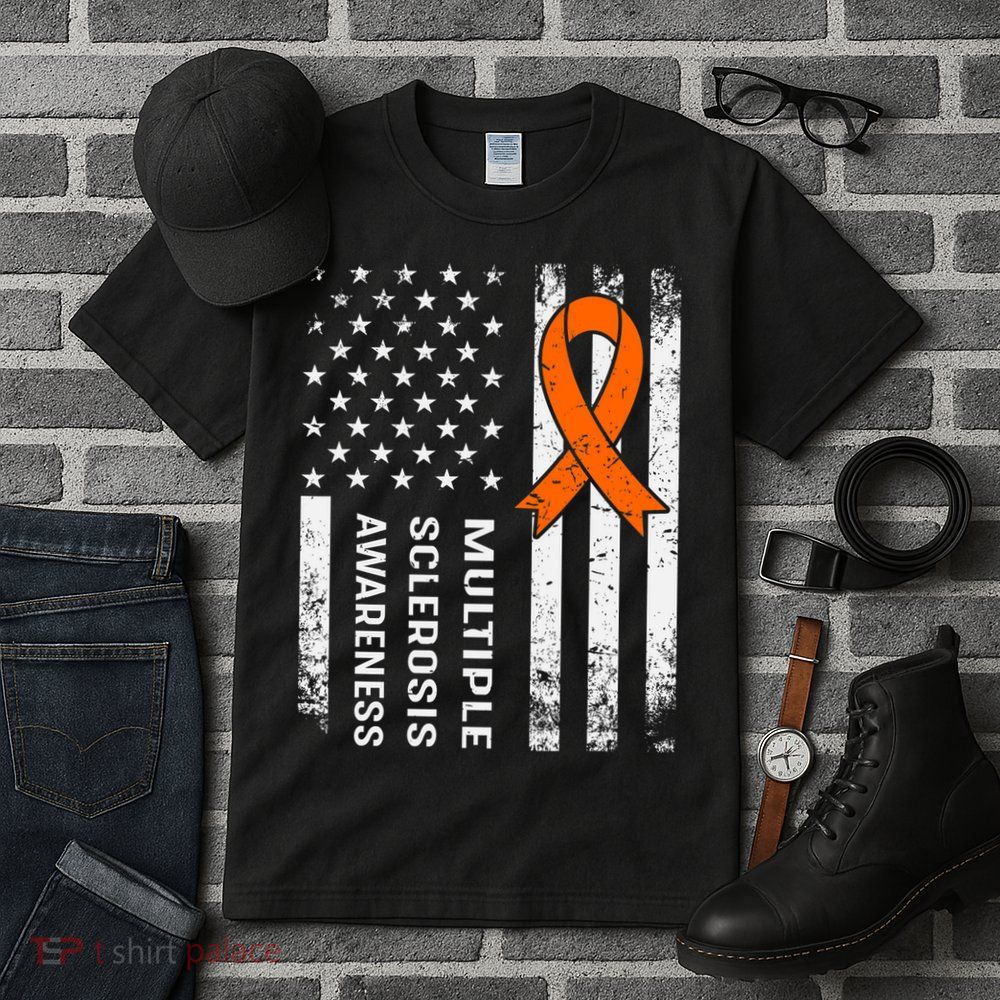 MS Multiple Sclerosis Awareness Orange Ribbon Tall T-Shirt