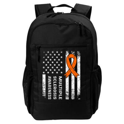 MS Multiple Sclerosis Awareness Orange Ribbon Daily Commute Backpack
