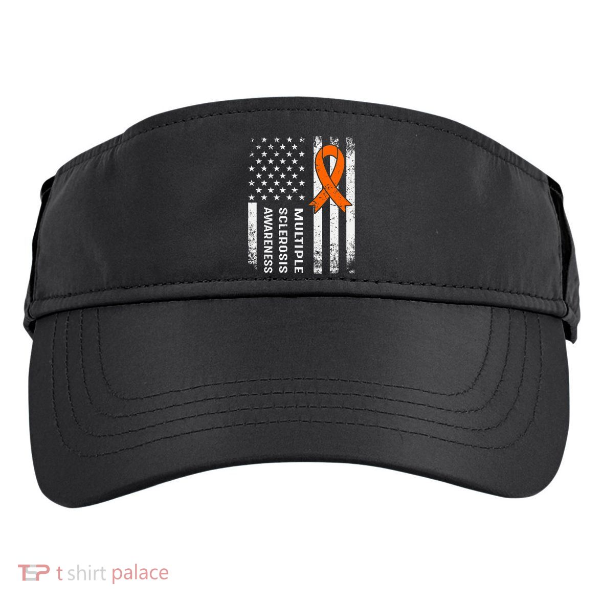 MS Multiple Sclerosis Awareness Orange Ribbon Adult Drive Performance Visor