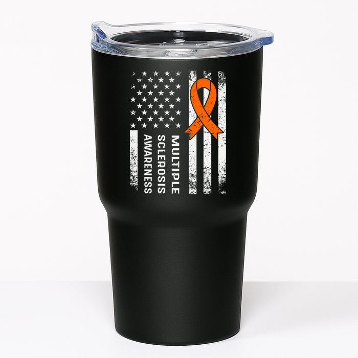 MS Multiple Sclerosis Awareness Orange Ribbon Tumbler