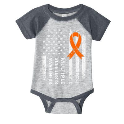 MS Multiple Sclerosis Awareness Orange Ribbon Infant Baby Jersey Bodysuit