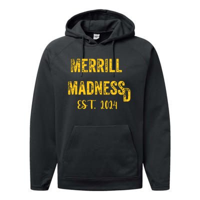 Merrill Madness Sd Baseball Season Funny Performance Fleece Hoodie