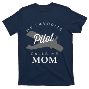 Mom Mother Son Daughter Airplane Pilot BirthDay T-Shirt