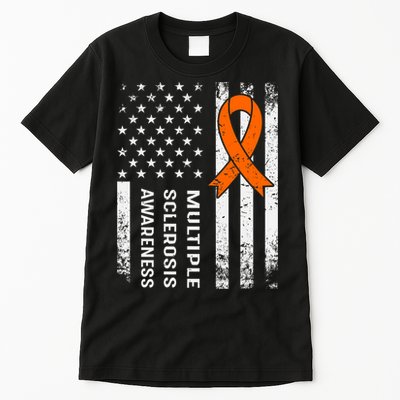 MS Multiple Sclerosis Awareness Orange Ribbon Tall T-Shirt