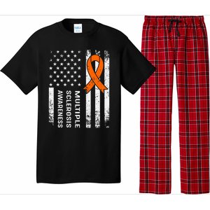 MS Multiple Sclerosis Awareness Orange Ribbon Pajama Set