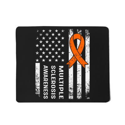 MS Multiple Sclerosis Awareness Orange Ribbon Mousepad