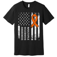 MS Multiple Sclerosis Awareness Orange Ribbon Premium T-Shirt