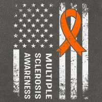 MS Multiple Sclerosis Awareness Orange Ribbon Cotton Canvas Backpack