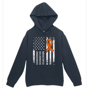 MS Multiple Sclerosis Awareness Orange Ribbon Urban Pullover Hoodie