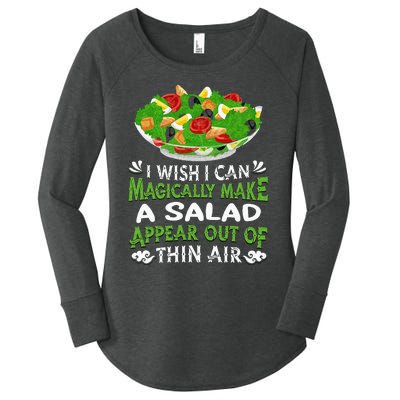 Magically Make Salads Appear Out Of Thin Air Salad Women's Perfect Tri Tunic Long Sleeve Shirt