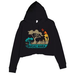 Masai Mara Safari National Reserve Kenya Serengeti Wildlife Crop Fleece Hoodie