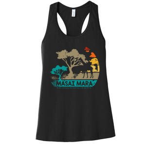 Masai Mara Safari National Reserve Kenya Serengeti Wildlife Women's Racerback Tank