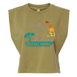 Masai Mara Safari National Reserve Kenya Serengeti Wildlife Garment-Dyed Women's Muscle Tee