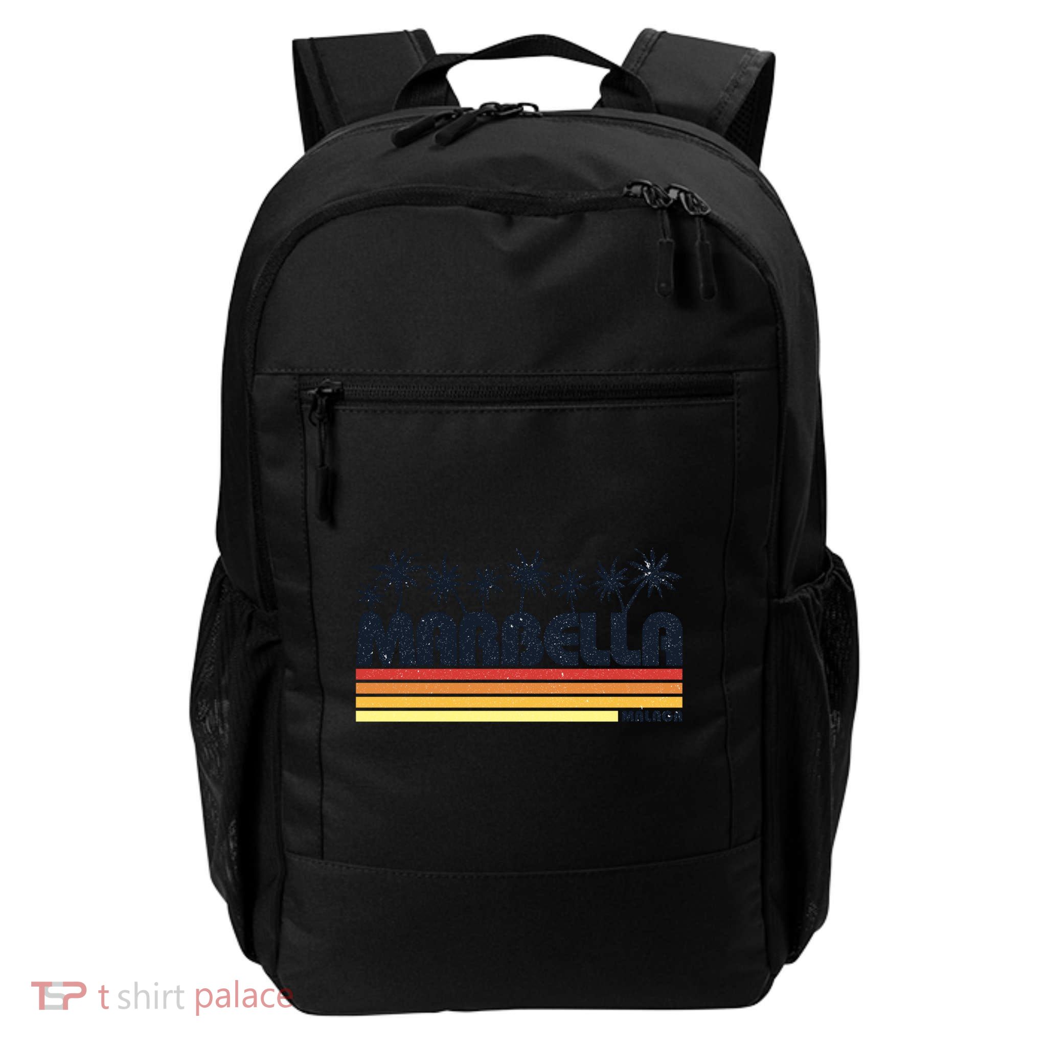 Marbella Malaga Spain Retro Beach Tourism Gift Backpack