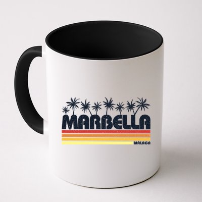 Marbella Malaga Spain Retro Beach Tourism Gift Mug