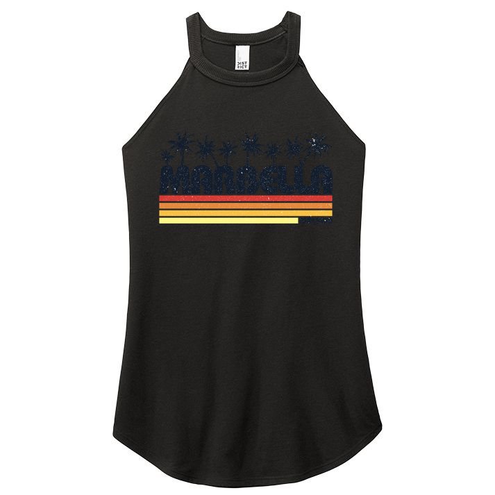 Marbella Malaga Spain Retro Beach Tourism Gift Women's Perfect Tri Rocker Tank