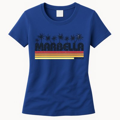 Marbella Malaga Spain Retro Beach Tourism Gift Womens T-Shirt