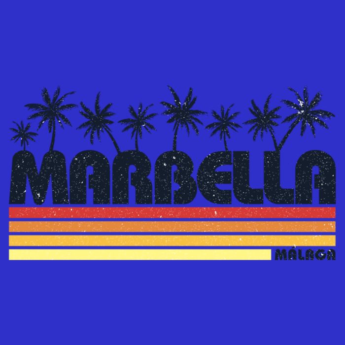 Marbella Malaga Spain Retro Beach Tourism Gift Kids T-Shirt