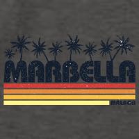 Marbella Malaga Spain Retro Beach Tourism Gift Vector Backpack