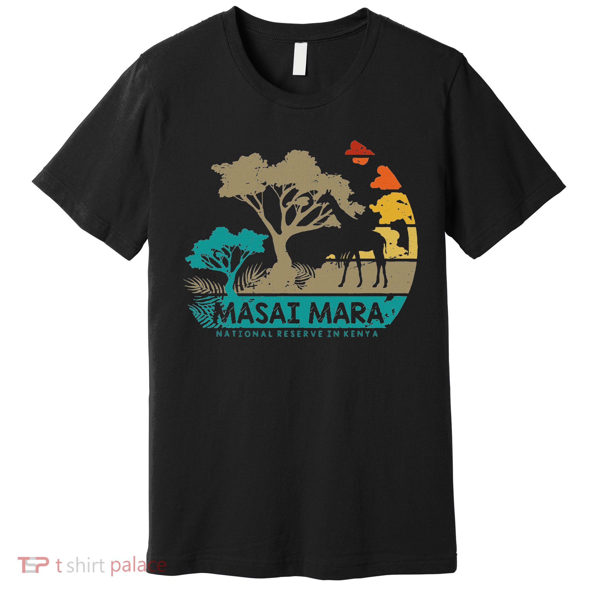 Masai Mara Safari National Reserve Kenya Serengeti Wildlife Premium T-Shirt