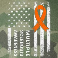 MS Multiple Sclerosis Awareness Orange Ribbon Legacy Tie Dye Trucker Hat