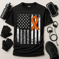 MS Multiple Sclerosis Awareness Orange Ribbon Performance Shirt