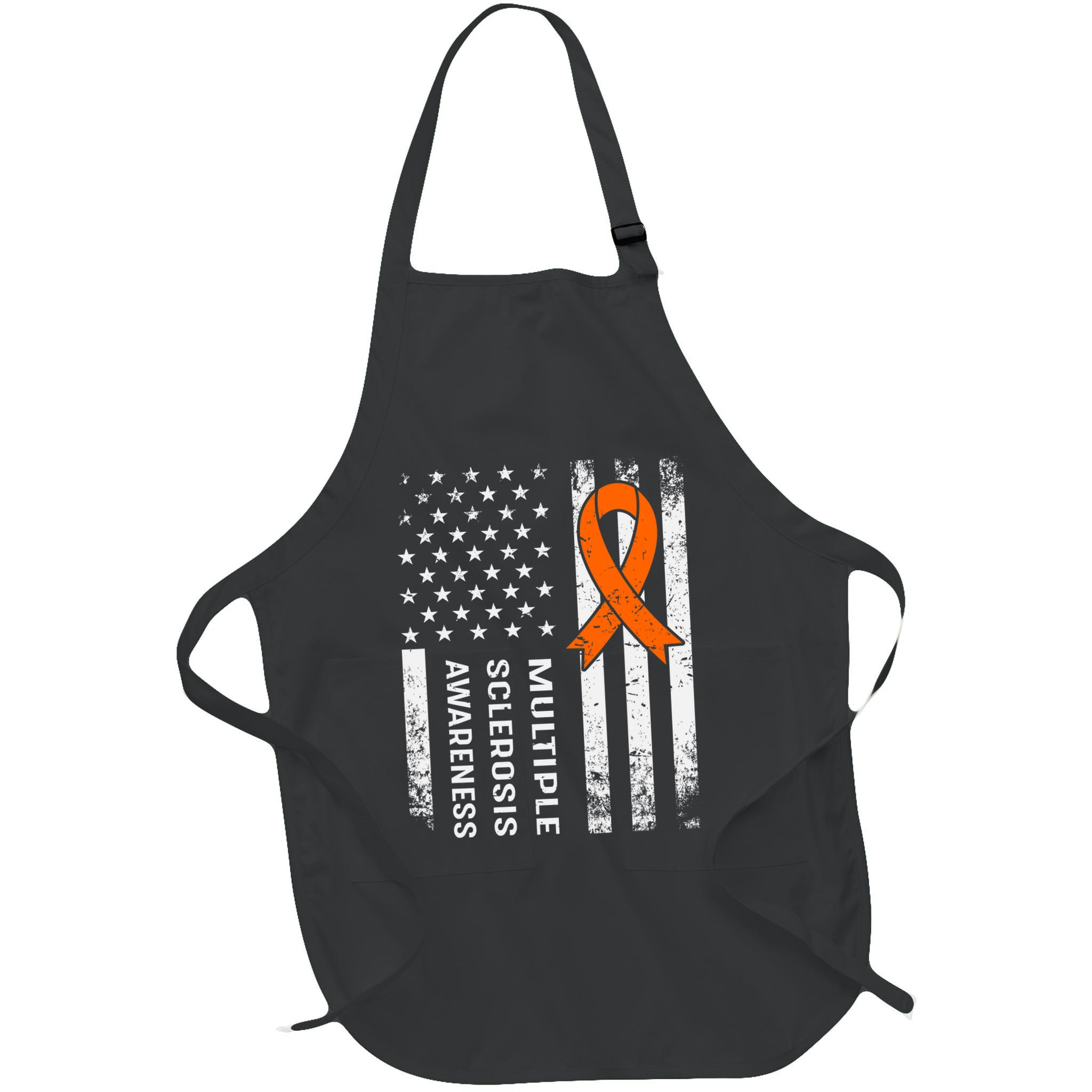 MS Multiple Sclerosis Awareness Orange Ribbon Apron