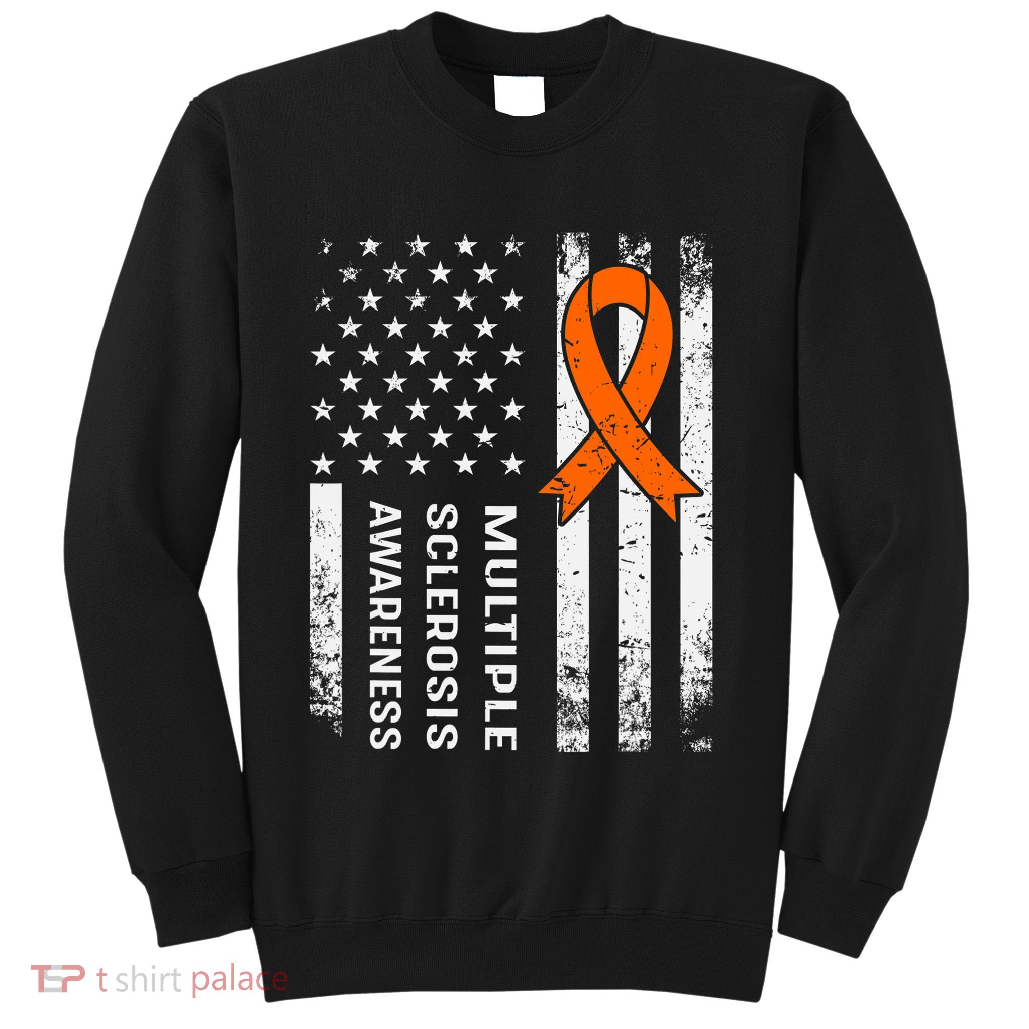 MS Multiple Sclerosis Awareness Orange Ribbon Sweatshirt