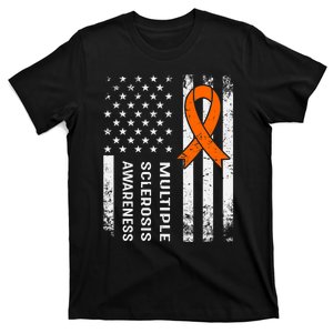 MS Multiple Sclerosis Awareness Orange Ribbon T-Shirt