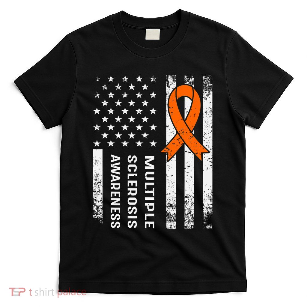 MS Multiple Sclerosis Awareness Orange Ribbon T-Shirt