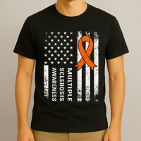 MS Multiple Sclerosis Awareness Orange Ribbon T-Shirt