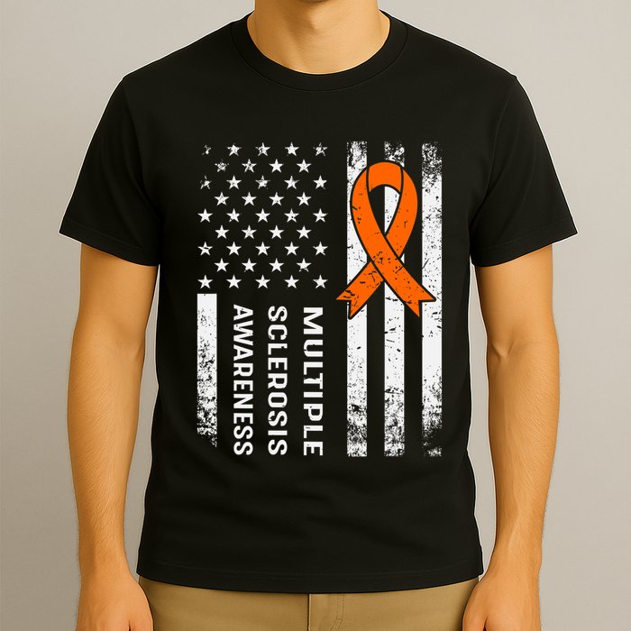MS Multiple Sclerosis Awareness Orange Ribbon T-Shirt