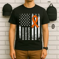MS Multiple Sclerosis Awareness Orange Ribbon T-Shirt