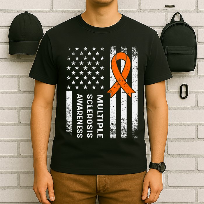 MS Multiple Sclerosis Awareness Orange Ribbon T-Shirt