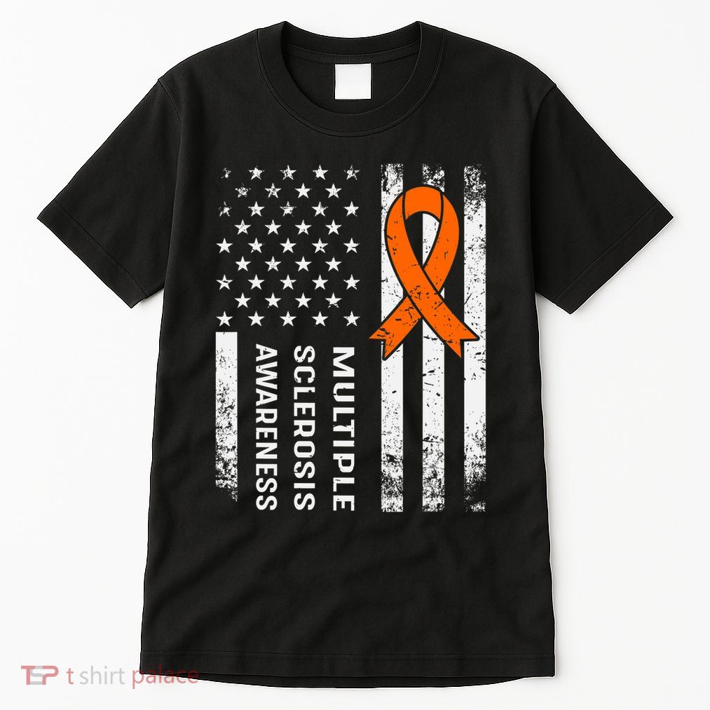 MS Multiple Sclerosis Awareness Orange Ribbon Tall T-Shirt