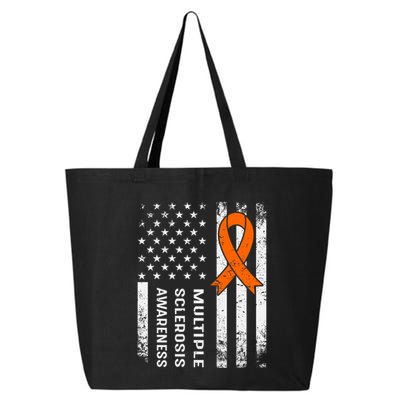 MS Multiple Sclerosis Awareness Orange Ribbon 25L Jumbo Tote