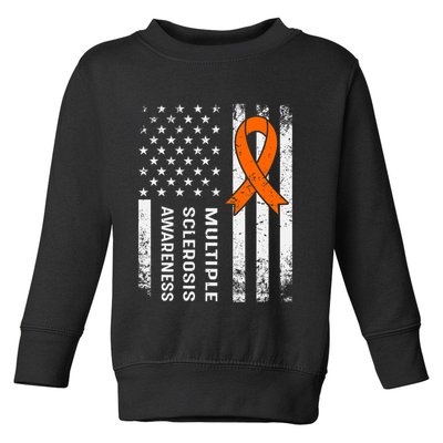 MS Multiple Sclerosis Awareness Orange Ribbon Toddler Sweatshirt