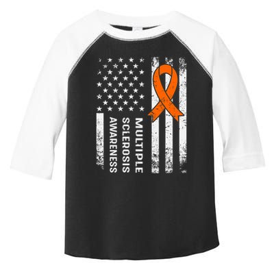 MS Multiple Sclerosis Awareness Orange Ribbon Toddler Fine Jersey T-Shirt