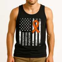 MS Multiple Sclerosis Awareness Orange Ribbon Tank Top