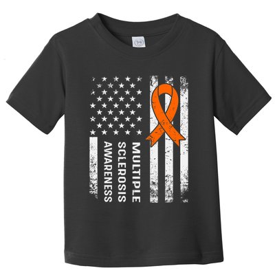 MS Multiple Sclerosis Awareness Orange Ribbon Toddler T-Shirt