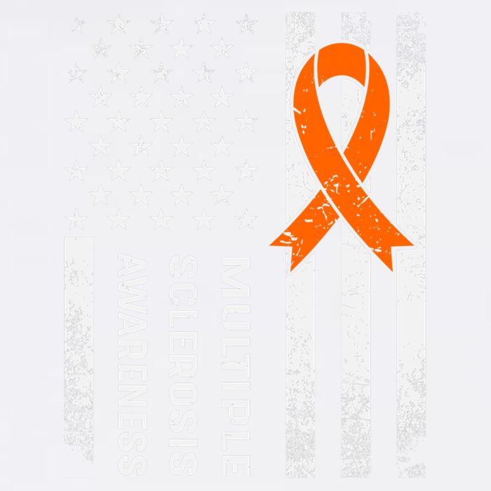 MS Multiple Sclerosis Awareness Orange Ribbon Garment-Dyed Sweatshirt