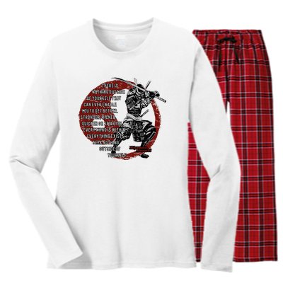 Miyamoto Musashi Samurai Ronin Women's Long Sleeve Flannel Pajama Set 