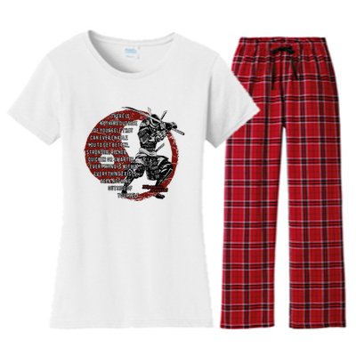 Miyamoto Musashi Samurai Ronin Women's Flannel Pajama Set