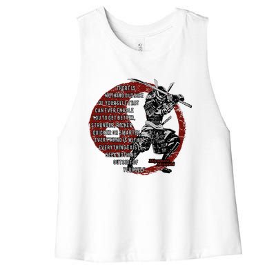 Miyamoto Musashi Samurai Ronin Women's Racerback Cropped Tank