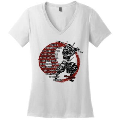 Miyamoto Musashi Samurai Ronin Women's V-Neck T-Shirt