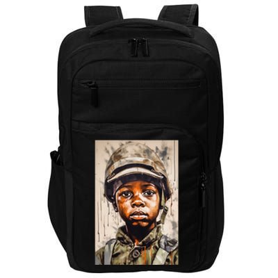 Military Minded Street Soldier Urban Warrior Black  Impact Tech Backpack