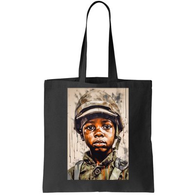 Military Minded Street Soldier Urban Warrior Black  Tote Bag