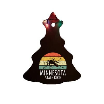 Minnesota Mosquito State Bird Funny Camping Outdoors Ceramic Tree Ornament